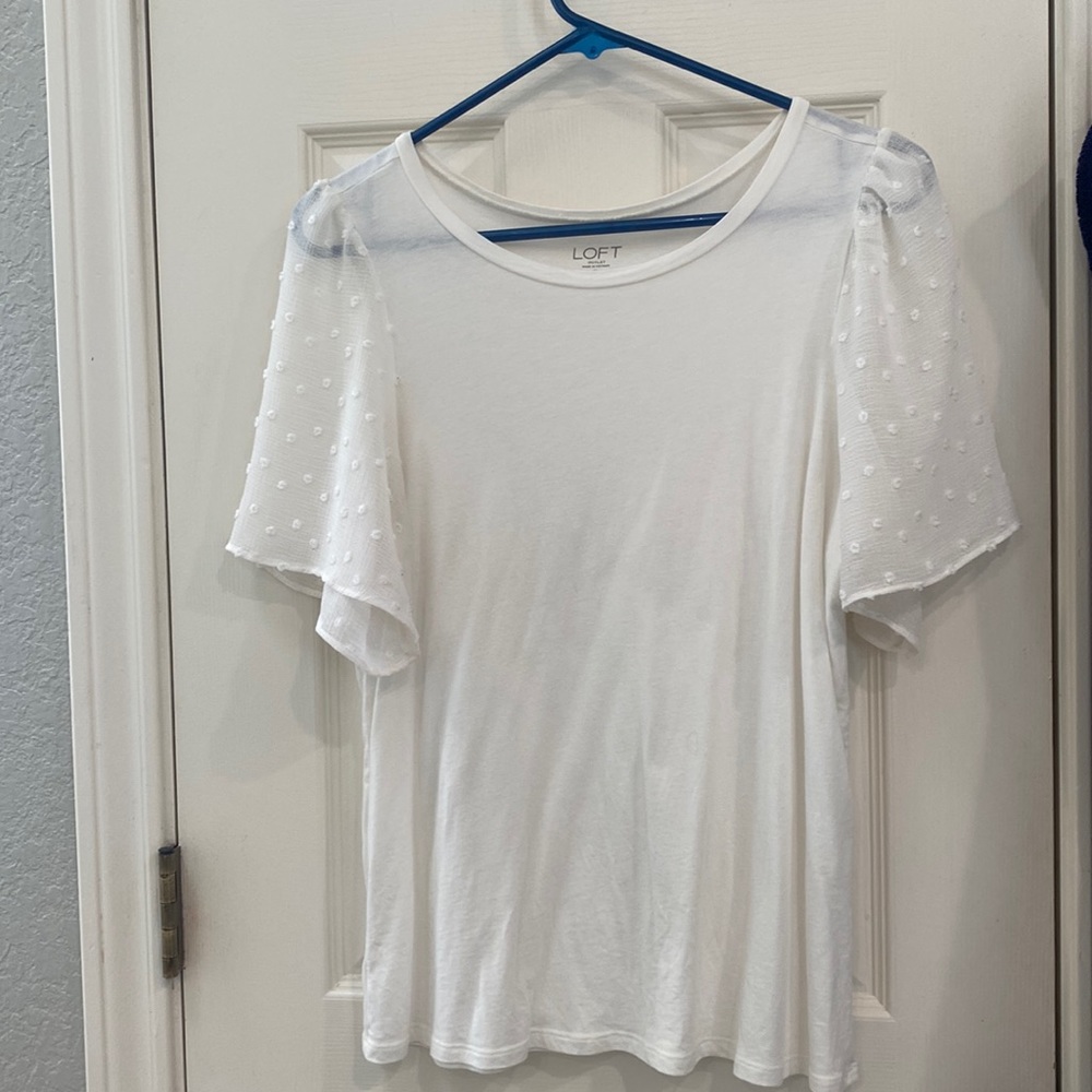 LOFT white blouse